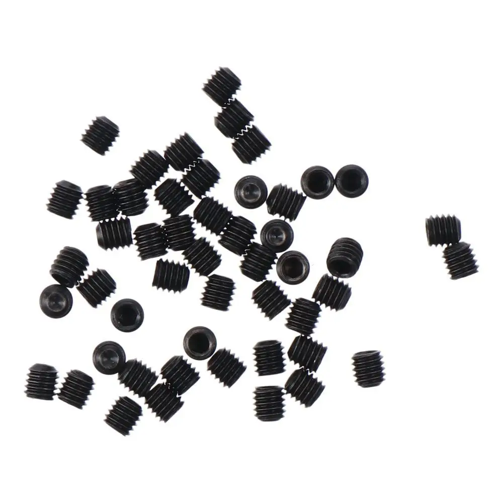 50Pcs Ogljikovega Jekla Hex Socket Set Izvrtino M6 x 6 mm Črna strojni Vijaki Za 12,9 Razred Grub Vijaki