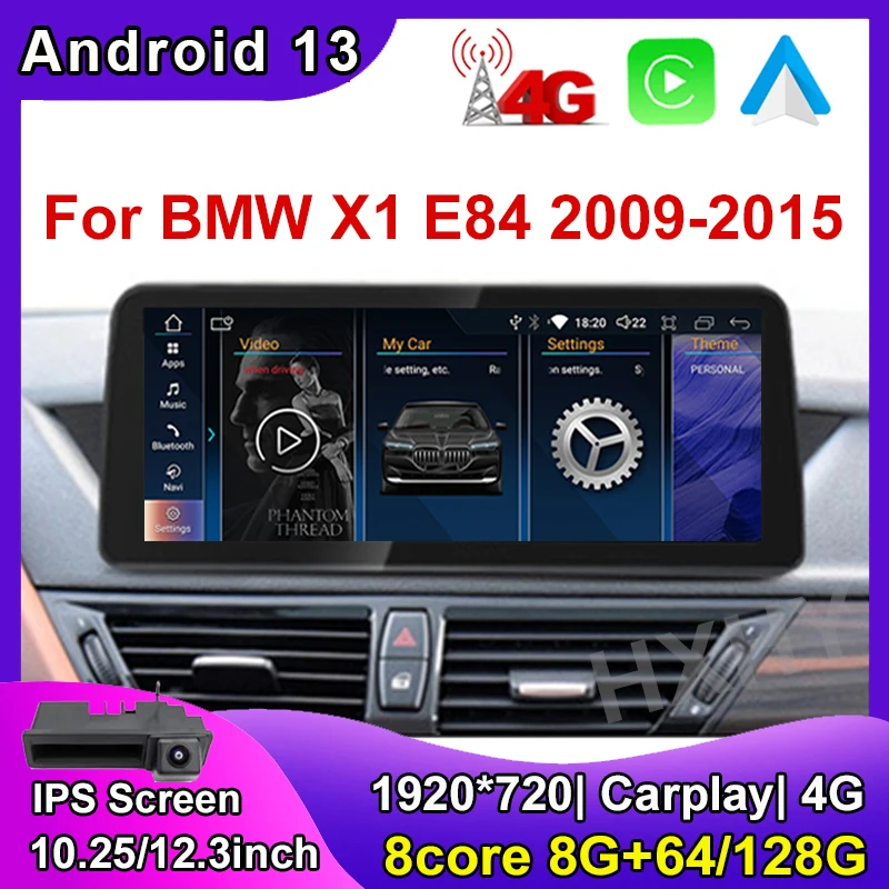 10.25/12.3 inch Android 13 Avto Inteligentni Sistem za Brezžično CarPlay 8+128G za BMW X1 (E84 2009-2015 Multimedijski Autoradio