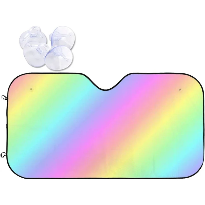 Rainbow Barva Prednje Vetrobransko steklo Sun Odtenek Auto Dežnik za Avto, Tovornjak SUV-Bloki UV Žarki sončnega Protector51.2x27.5 Palčni