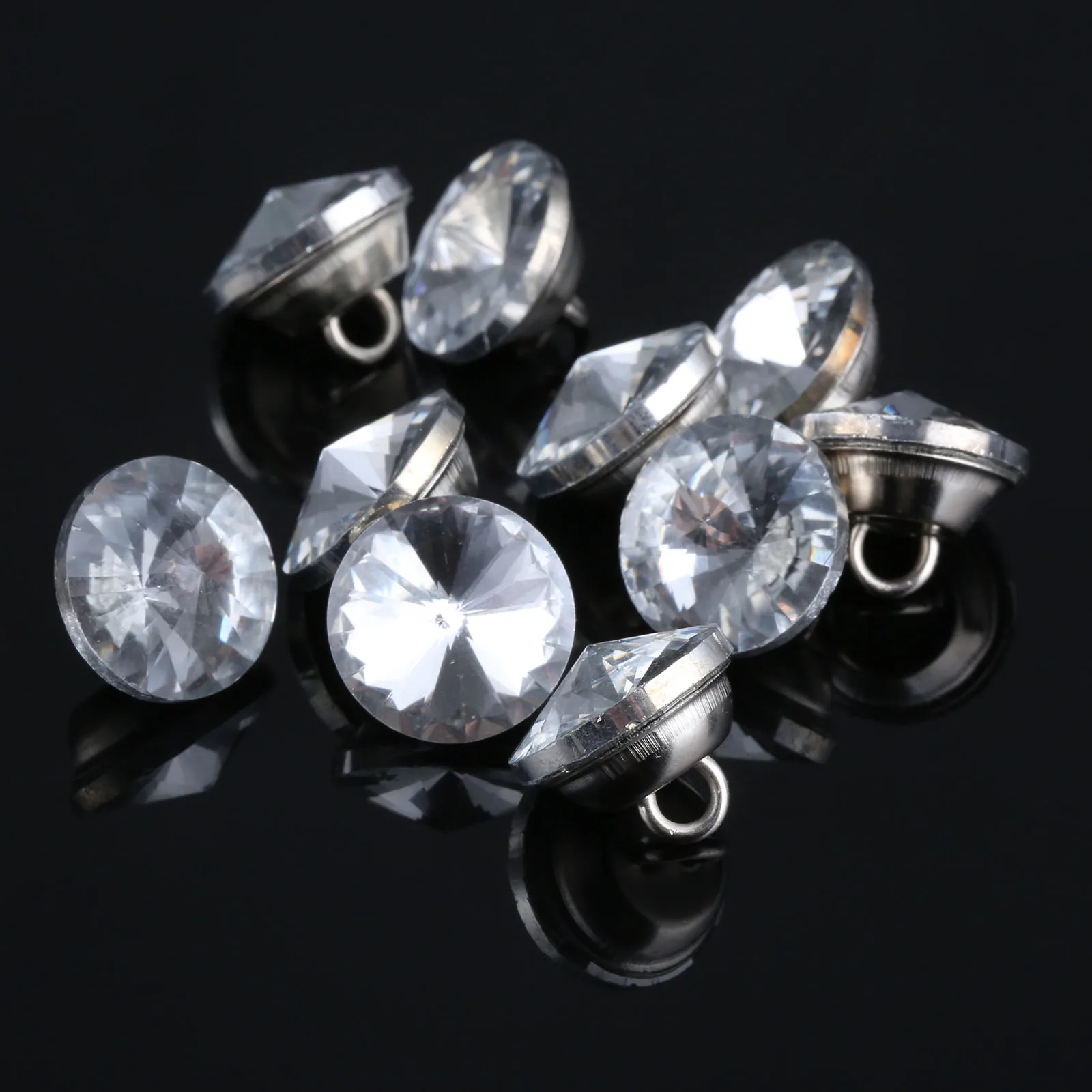 14 mm Premer Tapetništvo Gumbi Kavč Vzglavja Obrti Dekoracijo Kristalno Diamant Steklo Šivanje Gumb 10pcs