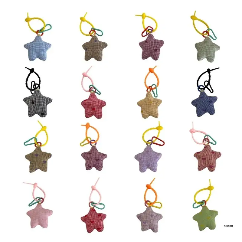 Star Vrečko Obesek Multicolor Keychain Ornament Čar Darilo za Ženske