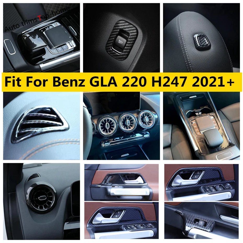Ogljikovih Vlaken Videz ABS dodatna Oprema Zraka AC Prezračevalni Odprtini / Premik Orodja Plošča Pokrov Trim Za Notranje zadeve Mercedes-Benz GLA 220 H247 2021