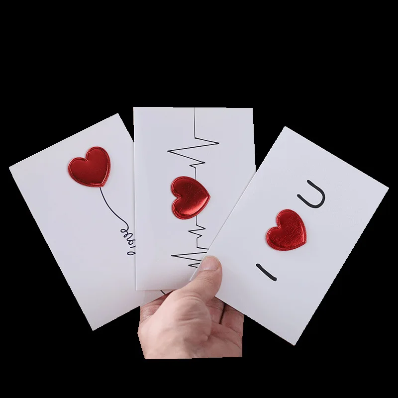 3D Ljubezen Srce voščilnico Z Ovojnice Romantično Rdeče Srce Ljubezni, Ljubezni, Dopisnica, Poroka, valentinovo voščilnico