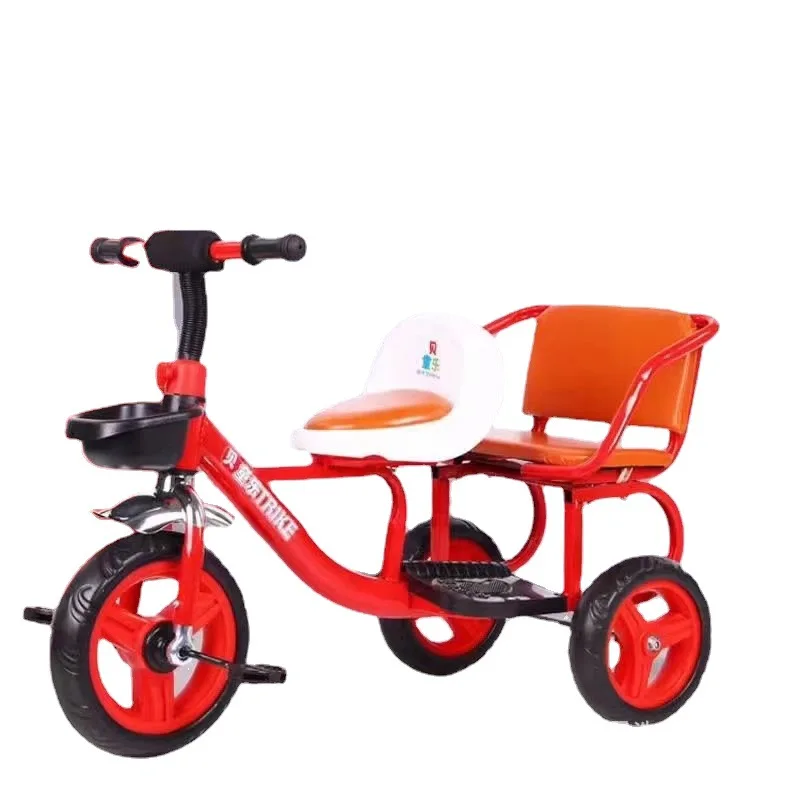 Otrok Dvojna Kolesa, Tricikli Baby Twins Sprehajalci Novo Tricikli za Otroke Lahko Vozi Twin Tricikli Dvojno Sedežev